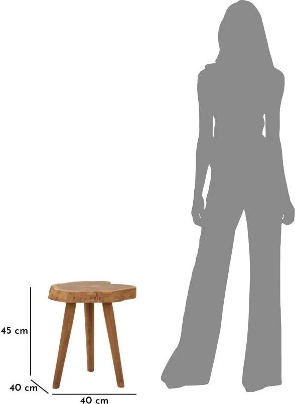 Стол от масивно тиково дърво в естествен цвят Budut – Mauro Ferretti