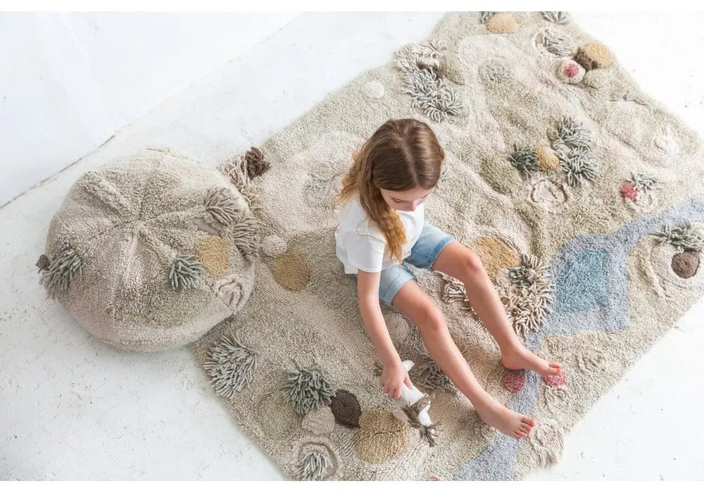 Бежово памучно детско килимче за игра 120x160 cm Path of Nature – Lorena Canals
