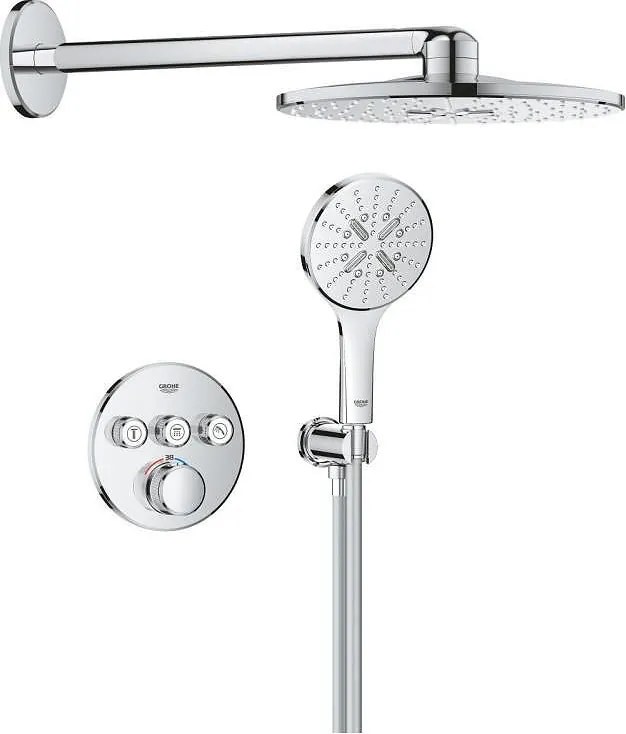 Grohtherm SmartControl, Rainshower SmartActive 310, душ система с 3 извода