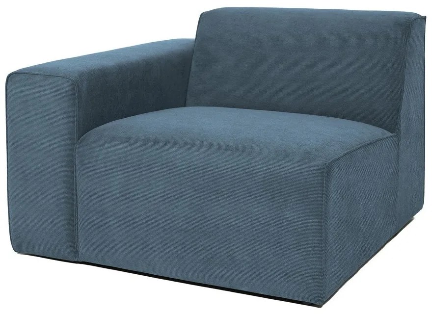 Син модулен диван от рипсено кадифе (ляв ъгъл) Sting – Scandic