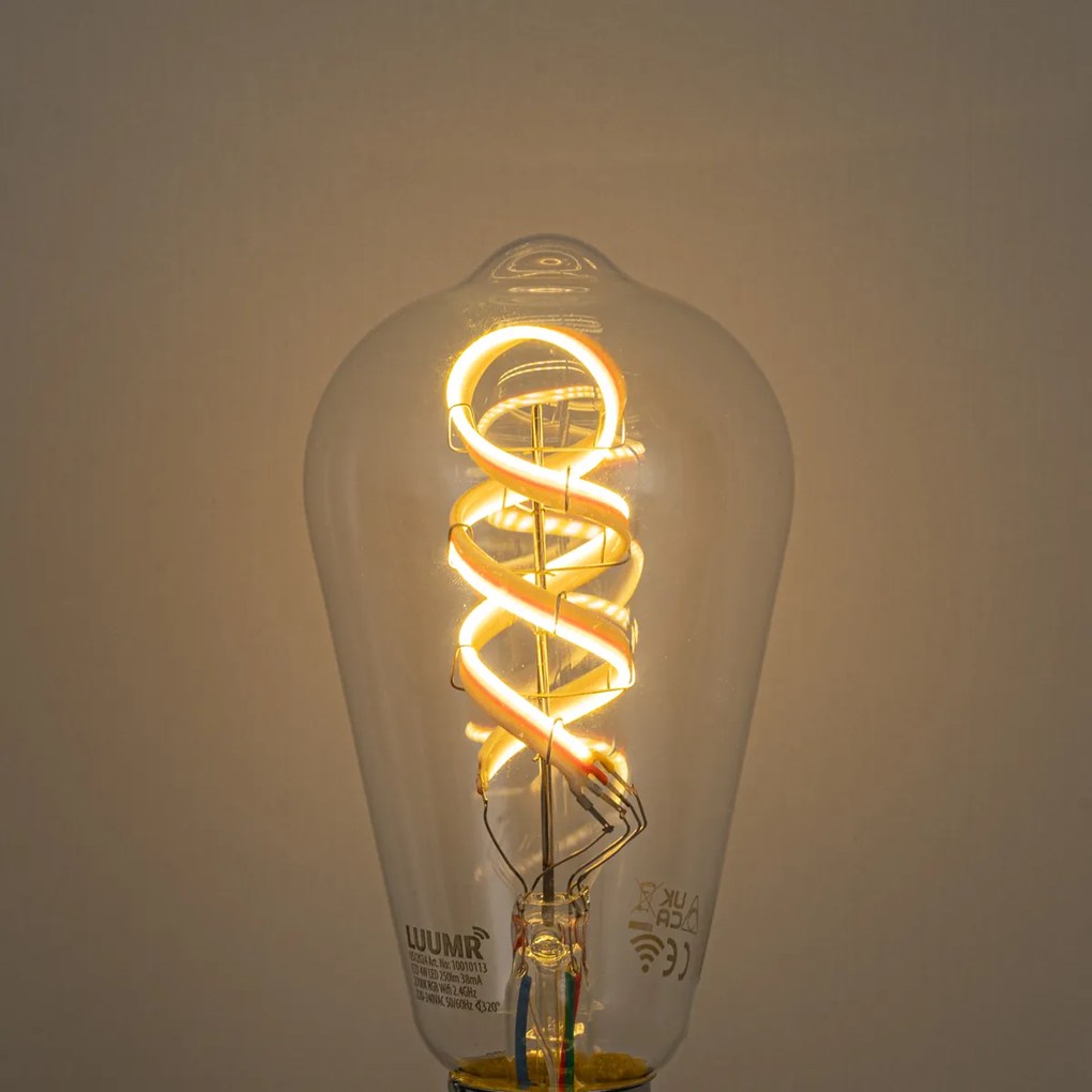 Комплект от 5 Интелигентни димируеми LED крушки E27 ST64 RGBW 4W 250lm 2700K