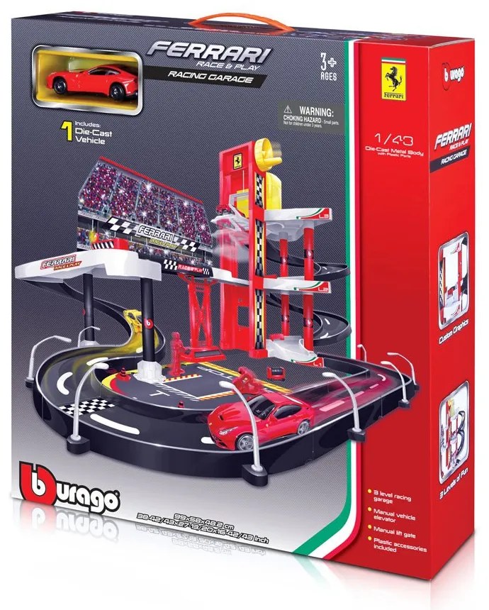 Bburago Ferrari - Състезателен гараж с 1 брой кола