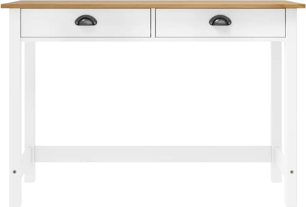 288994 vidaXL Конзолна маса Hill с 2 чекмеджета 110x45x74 см бор масив