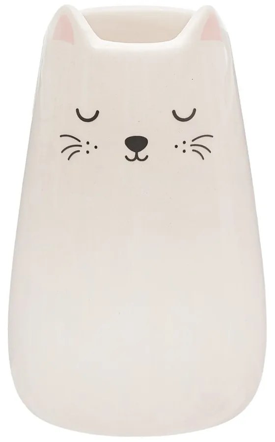 Кремава ваза от доломит (височина 10,5 cm) Cat – Sass & Belle