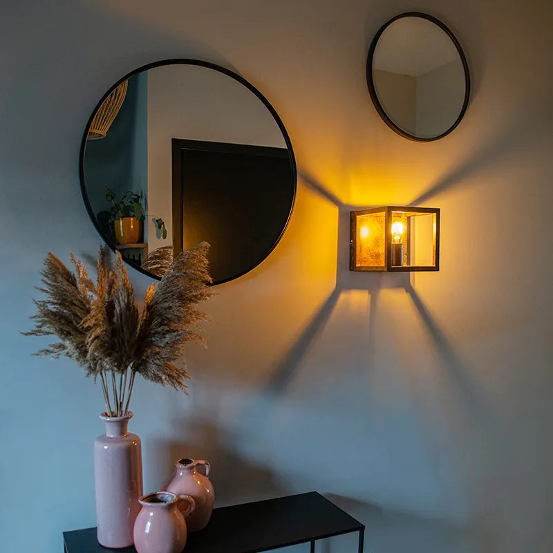 Индустриален стенен аплик ръждяво кафяв - Cage