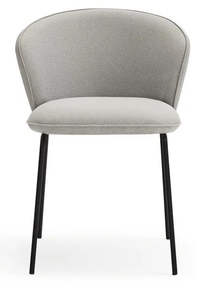 Светлосиви тапицирани трапезни столове в комплект 2 бр. Add – Teulat