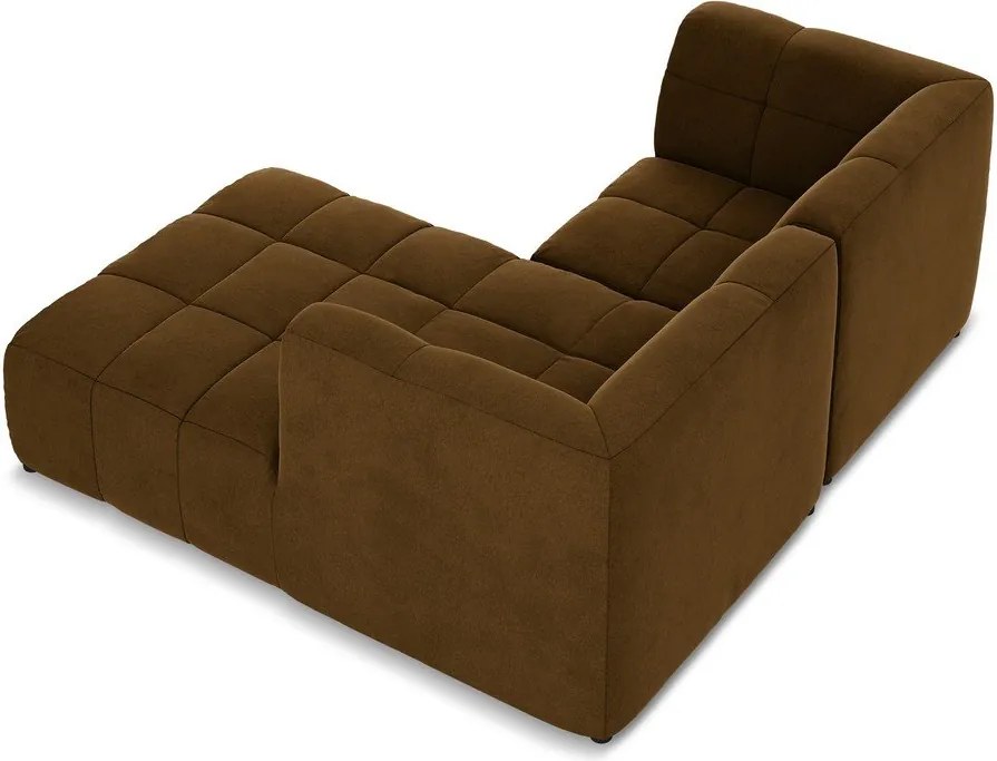 Кадифен ъглов диван в цвят горчица (десен ъгъл) Aloha – Makamii