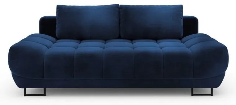 Кралско син триместен разтегателен диван с кадифена тапицерия Cirrus - Windsor & Co Sofas