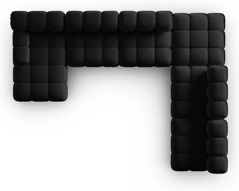 Диван от черно кадифе 379 cm Bellis - Micadoni Home