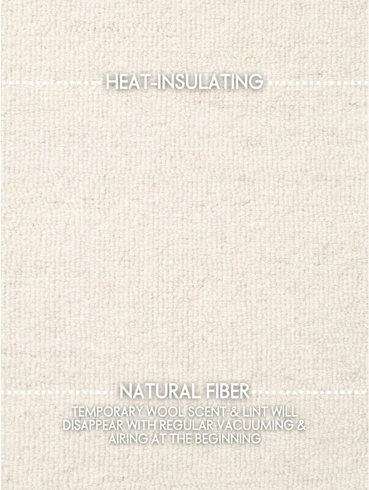 Кремав ръчно изработен вълнен кръгъл килим ø 200 cm Puristic Knots – Elle Decoration