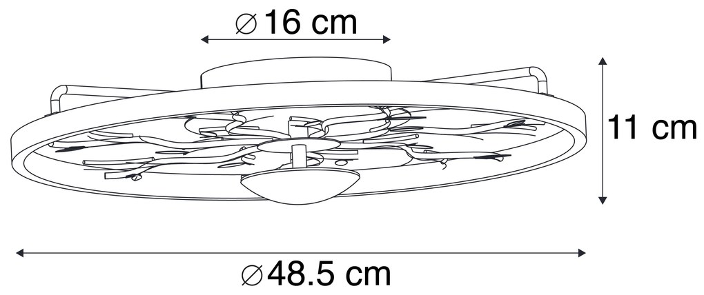 Бяла таванна лампа в стил арт деко - Bota