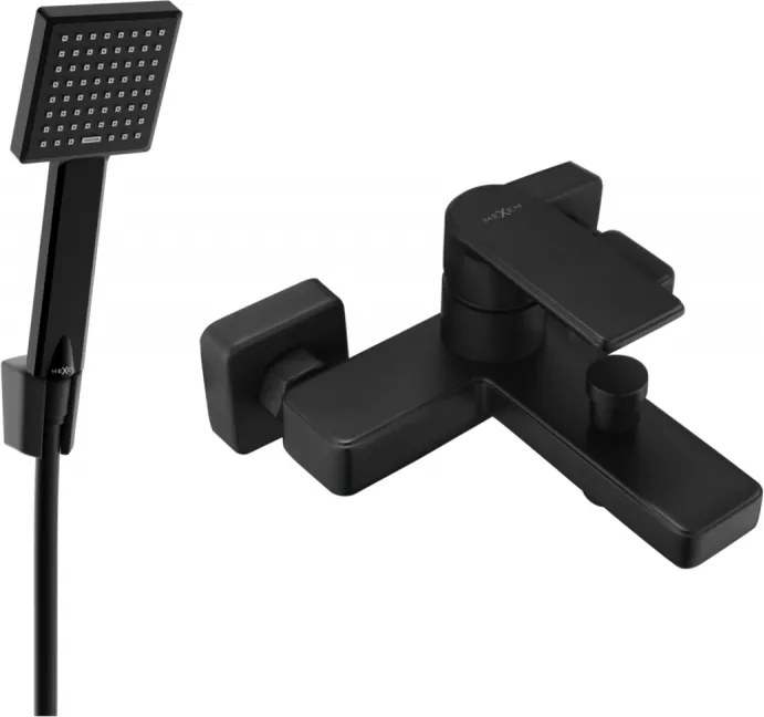 Mexen Mino R45 вана батерия с душ комплект, черна - 7243R45-70