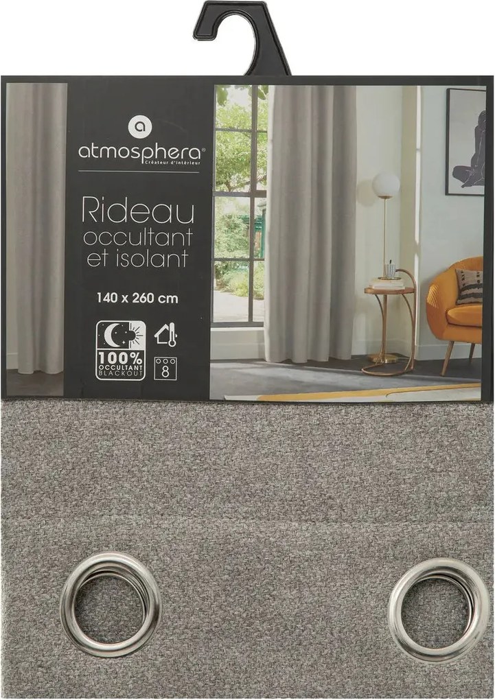 Термо блекаут завеса atmosphera, 140x260 cm - Сив
