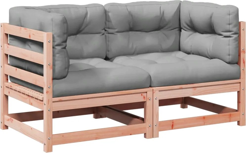 3295828 vidaXL Градински комплект с възглавници, 2 части, дугласка ела масив