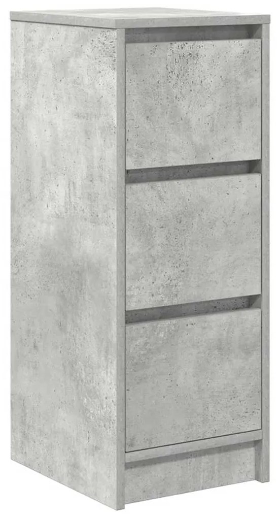 861637 vidaXL Сайдборд, бетонно сив, 29,5x34x76 см, инженерно дърво