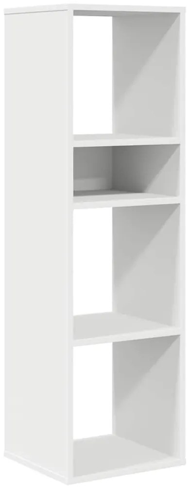 860283 vidaXL Библиотека, бяла, 34x31x112 см, инженерно дърво