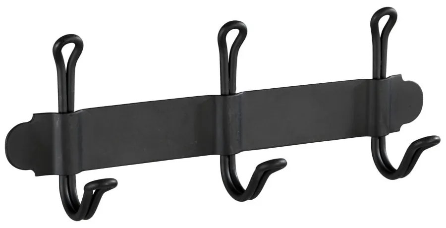 Черна тройна самозадържаща се кука за стена Nostalgia - Wenko