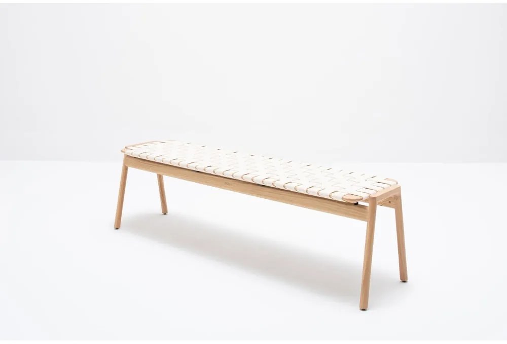 Пейка в бял/естествен цвят Klupa - Gazzda