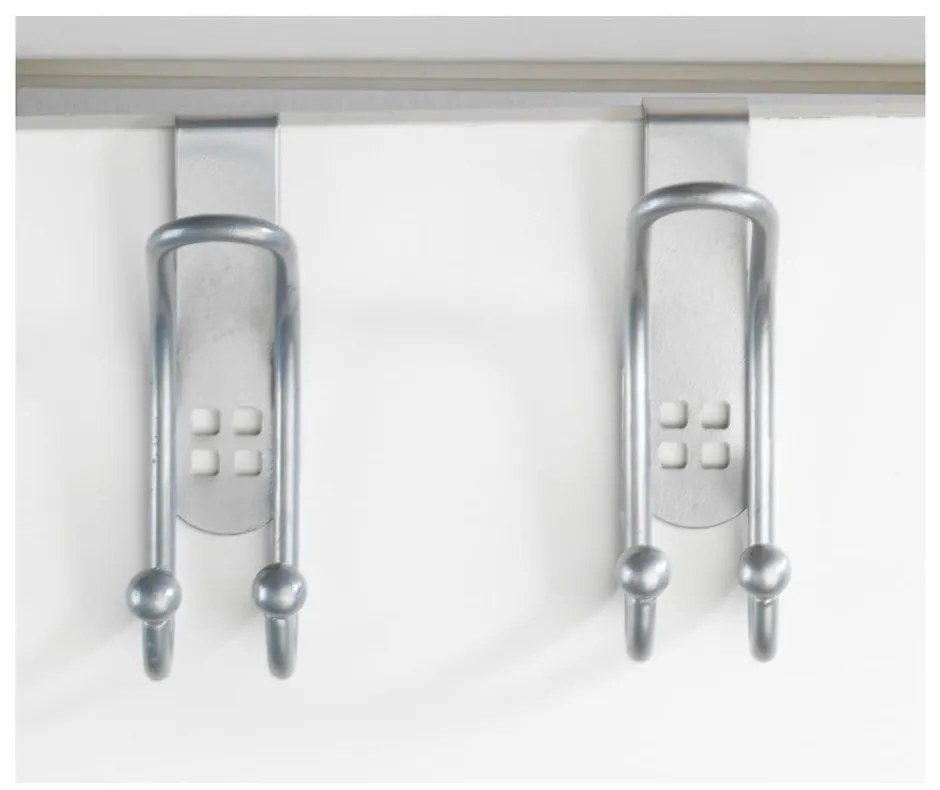 Комплект от 2 куки за окачване на врати в сребристо Кука за врата - Wenko