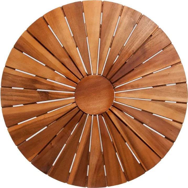 Кръгла градинска маса от масив от акация - 70 см