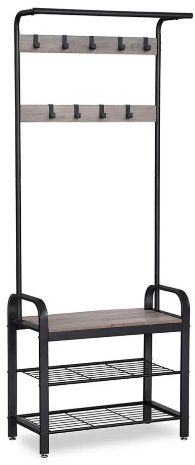 Стойка за дрехи NAVOR кафява/черна