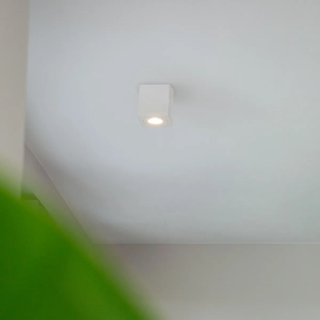 Модерен квадратен прожектор за баня бял - Capa