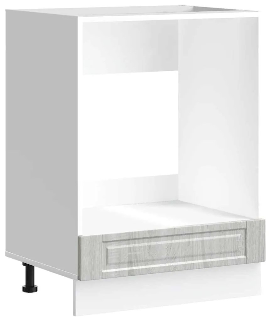 854003 vidaXL Шкаф за фурна, Porto, сив сонома, инженерно дърво