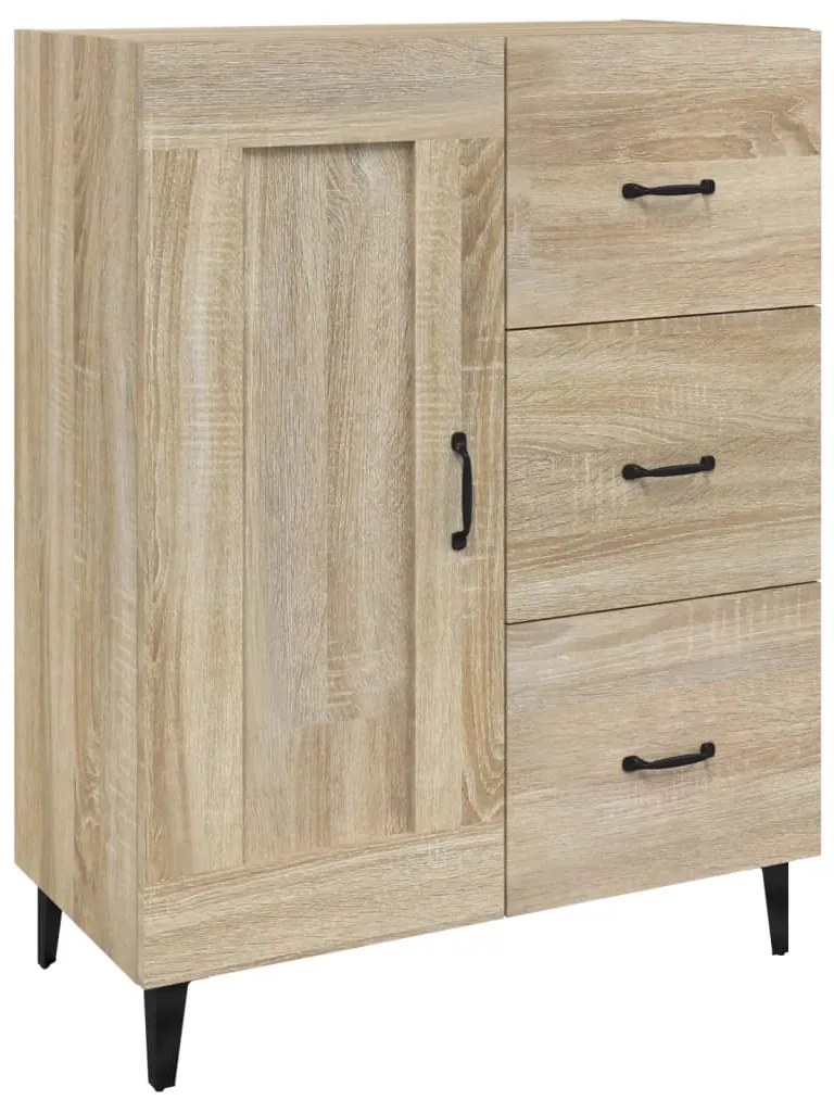 812234 vidaXL Сайдборд, дъб сонома, 69,5x34x90 см, инженерно дърво