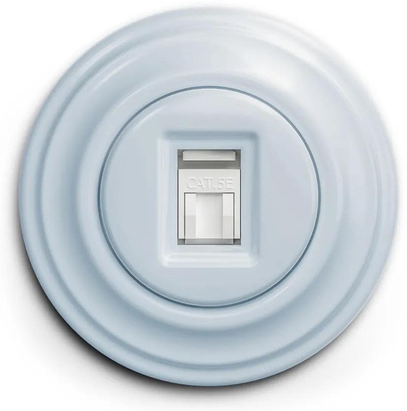 Kliklap - Ретро розетка за данни с рамка в синьо