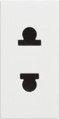 BTICINO Контакт ЕВРО/АМЕРИКАНСКИ стандарт 2P 1 мод. 16A детска защита цвят Бял Classia Pro  - RW4125P