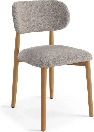 АЛMО Бежово лате (тъкан Монза 60)/рамка лакиран дъб - ДЪРВЕН СТОЛ БУКЛЕ ЗА ДНЕВНА, ТРАПЕЗАРИЯ, КУХНЯ РЕТРО