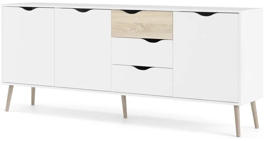 Бял скрин 196x82x39 cm Oslo – Tvilum