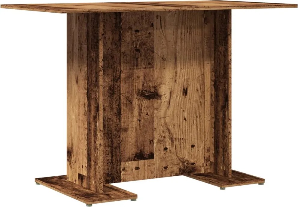 855808 vidaXL Трапезна маса, старо дърво, 110x60x75 см, ПДЧ