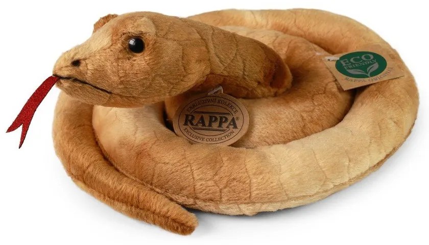 Rappa - Плюшена Кафява змия, 90 см., серия Еко приятели