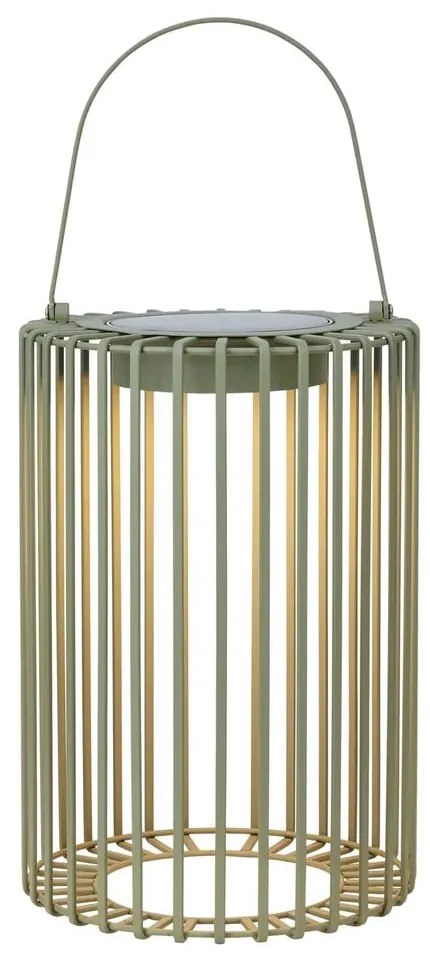 Зелен екстериорен LED фенер със соларен панел с USB (височина 54 cm) Cavia – Markslöjd