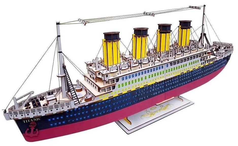 Woodcraft - Дървен 3D пъзел Titanic