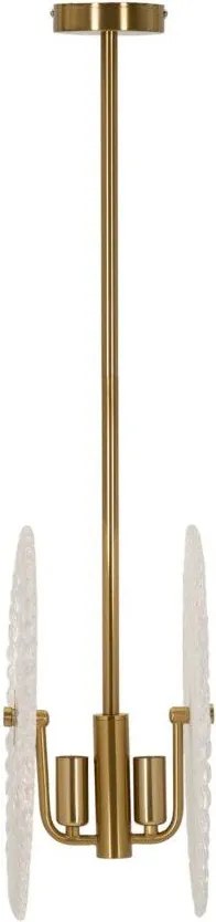 Висящо осветително тяло в златист цвят със стъклен абажур Glass – Mauro Ferretti