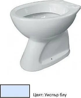 Тоалетна чиния CLASSICA 355 вертикално оттичане - син