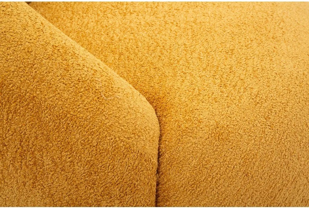 Кресло от букле в цвят горчица Ginerva – Mauro Ferretti