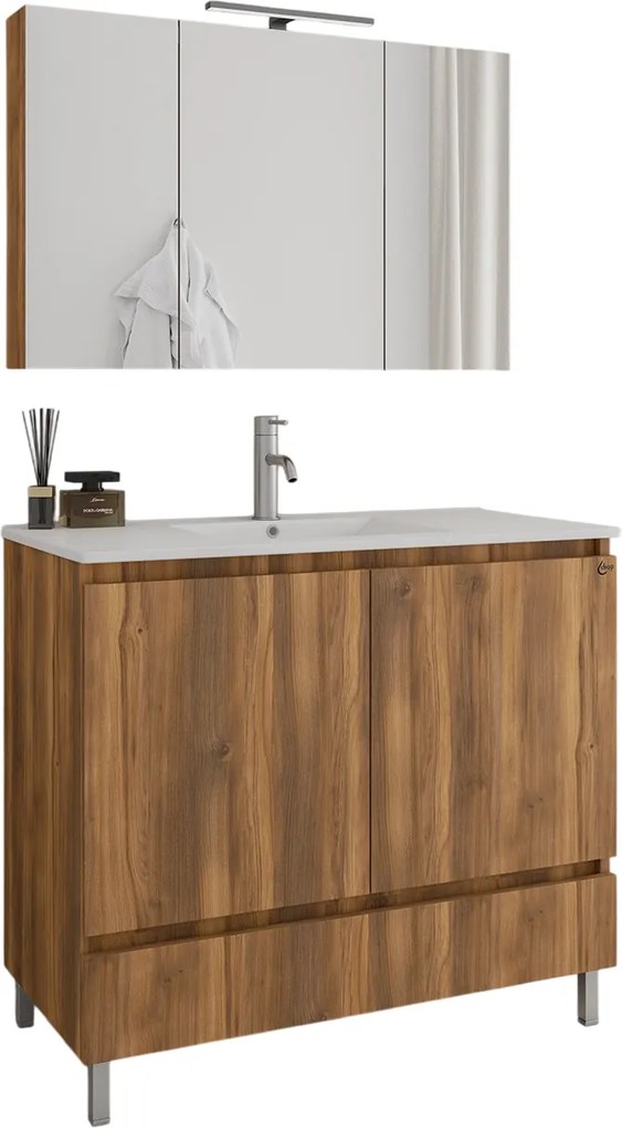 Комплект за баня Drop Delta 90 -Кафяво