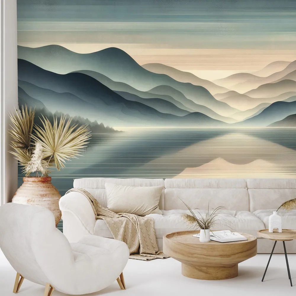 Тапет – Мъглива планинска панорама