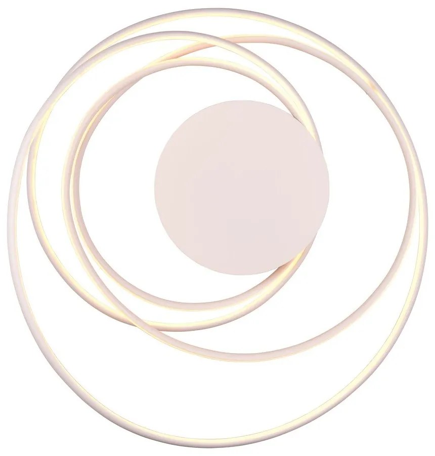 Бяла LED светлина за таван с метален абажур Nala - Trio Select