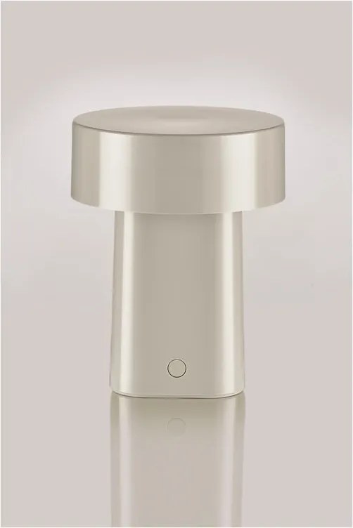 Сиво-бежова пластмасова LED настолна лампа (височина 18 cm) Oblong – Zone