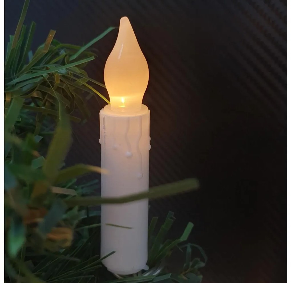 LED коледен декоративен гирлянд 10xLED/2xAA, 1,65 m, топла бяла светлина, свещи