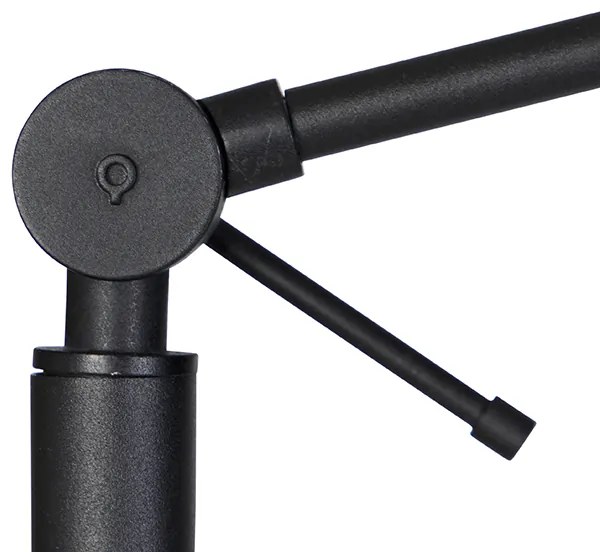 Модерна подова лампа черна със златен абажур 50 см - Editor