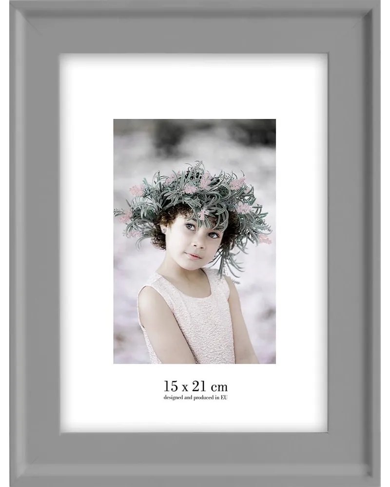 Сива рамка за стена , 22 x 28 cm Malaga - Styler