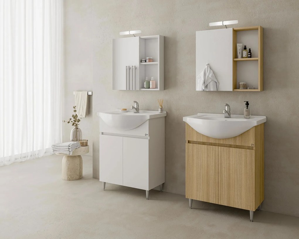 Комплект за баня Drop Alfa 65 -Естествен светъл цвят