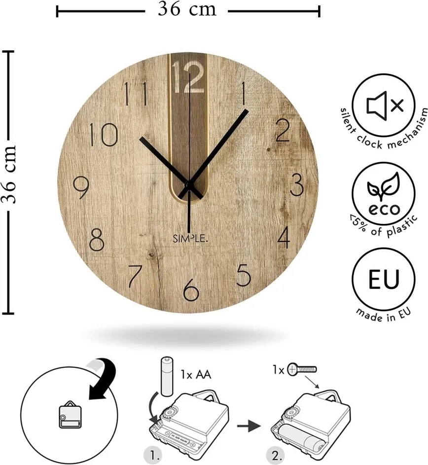 Стенен часовник ø 36 cm Joseph – Styler