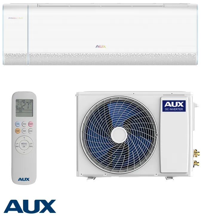 Инверторен климатик AUX Q-Plus ASW-H12C5C4/BQAR3DI-C1, 12000 BTU, 23 м2, A++, Wi-Fi, R-32, Бял