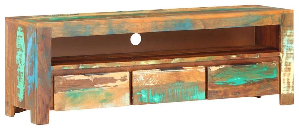 320208 vidaXL ТВ шкаф, 119x30x41 см, регенерирано масивно дърво